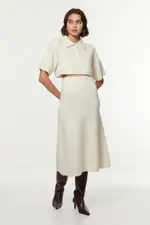 Alpaca Wool Fluffy Full Knit Skirt
