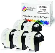 Cartridge Planet 5 Pack Compatible Label Roll for Brother DK-11201 DK11201 29mm x 90mm 400 Labels per Roll for Brother QL1050 QL1050N QL1060N QL1100 QL1110NWB QL500 QL550 QL570 QL580N QL650TD QL700 QL720NW QL800 QL810W QL820NWB Label Printer