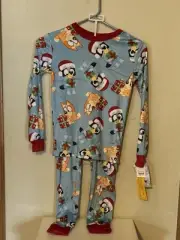 2pc Bluey Christmas Super Soft Kids PJ’s- Size 10