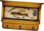 Cabilock 1Pc Retro Wall Mounted Storage Rack Vintage Key Holder with Shelf Organizer for Entryway Decor for Keys and Essentials Easy to Install