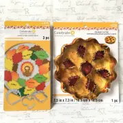 Set Of 2 Thanksgiving Cookie Cutters & Pie Crust Cutter By Celebrate It H-179