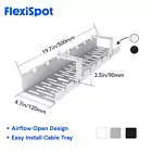 FLEXISPOT Under Desk Cable Management Tray Cord Organize Rack Hide and Tidy Wire