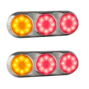 LED Stop Tail Indicator Lamp Chrome Back