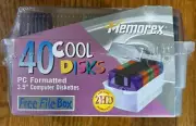 Memorex 40 count Cool Disks 3.5" Computer Diskettes - NEW