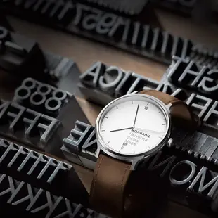 MONDAINE 瑞士國鐵設計系列腕錶-白/38mm 1L2210