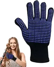 Heat Gloves For Hair Styling - Heat Proof Gloves For Kitchen Grilling | Non-Slip Oven Gloves, Kitchen Gloves, Fireproof Mitts For Baking, Kitchen, Grilling