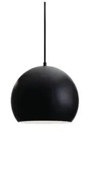 AFX RXYP12 Black Roxy Single Light 10"W Pendant