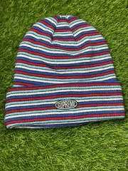 SUPREME New York Multi Stripe Beanie White/ Blue/Red Winter Hat Cap Fw20