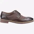 Hush Puppies Bryson Leather Mens Memory Foam Designer Brogue Shoes
