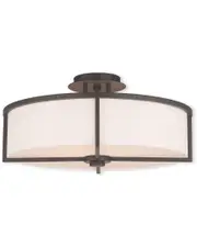 Livex Wesley 4-Light Bronze Ceiling Mount