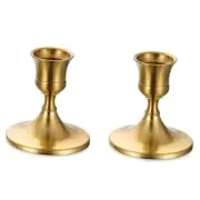 Gold Candlestick Candle Holders - Decorative Candle Holders 2 Pcs Gold-style 2