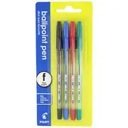 Pilot BP-S Fine Ballpoint Pens Assorted 4 Pack