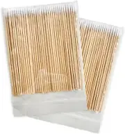 200PCS Pointed Cotton Swabs - Precision Tip Cotton Swabs with Wooden Sticks - Mi