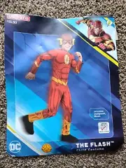 Rubies DC The Flash ⚡️Halloween Costume size L large 10-12 Jumpsuit/Mask NEW
