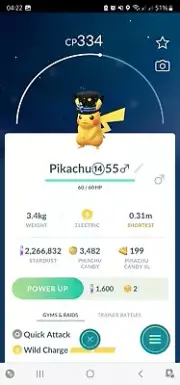 Pikachu ( Party Top Hat ) Pokemon Trade Go