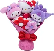 Hello Kitty - 12-inch Plush Valentine’s Bouquet - 9 Plush Included - Officially Licensed Sanrio Product from Jazwares