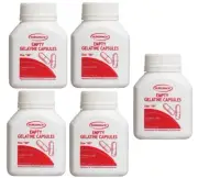 5 x SurgiPack Empty Gelatine Capsule 100 Capsules Size 00 Surgi Pack