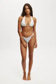 [Body] Body - Gathered Thick Strap Brazilian Bikini Bottom - Ellery bouquet M ELLERY BOUQUET