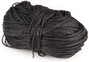 75 Feet - CleverDelights 1mm Waxed Cotton Cord - Black - Crafts Beading