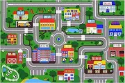 Kids Play Mat, Sensory Toys Activity Floor Mat for Baby, Large Foldable Rug Toddler Activities, City Scene Educational Toys Carpet for Kids Indoor Outdoor Games