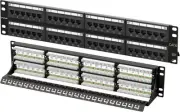 FGB 48-Port Cat6 Patch Panel, 2U 19" Rackmount or Wall Mount - 48 Port