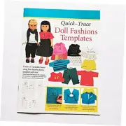 Quick Trace Doll Fashions Templates for 18" Dolls with 5pcs Quilting Rulers