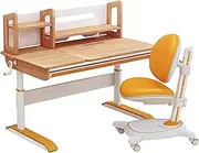 Adjustable Lifting Kids Desk and Chair Set, Chair with Removable ＆ Washable Cover, Ergonomic Writing Table 120 * 65CM