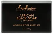 Shea Moisture African Black Soap with Shea Butter Face Bar, 99 g, pack of 1