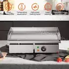 2200W Power Commercial Electric Griddle BBQ Grill Pan Hot Plate Stainless Steel