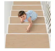 DEXI Stair Treads for Wooden Steps Indoor Stairs Runner Carpet Non Slip Stair...