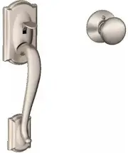 Schlage FE285-CAM-PLY Camelot Lower Handle Set for Schlage - Nickel