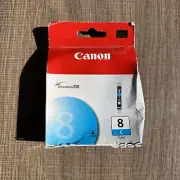 Canon Pixma 8 Ink Cartridge Cyan CLI-8C Chromalife 100 New In Box