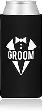 Groom Can Cooler Sleeves for Beer Can Sleeve for Bottle Bachelorette Party Favors for Men Wedding Gifts for Groom Can Cover for Beverage Drink Covers Wedding Party Suppies Groom Wedding Day Essential