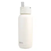 Oasis Moda Stainless Steel 1L Insulated Bottle Triple Wall w/ Straw Alabaster