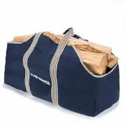 Firewood Carrier Bags Waxed Canvas Log Carrier Holders Camping Tote Firewood ...
