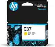 HP 937 Genuine Original Yellow Printer Ink Cartridge Works with HP OfficeJet Pro 91xx All-in-One Series Printers and OfficeJet Pro 9110 Series (4S6W4NA)