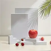 GISELA D Rectangle Stereo Geometric Shape Foam Photography Props Set Three-Dimensional Scene Shooting Backdrop Ornament Indoor Posing Photo Decor Background 5Pcs (White)