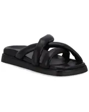 ALOHAS Slip On Cross Leather Sandal