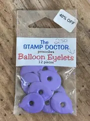 The STAMP DOCTOR Balloon Shaped EYELETS~12 pcs~”Wisteria” Purple NEW