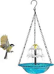 Solar Bird Bath Fountain - Solar Powered Outdoor Hummingbird Bowl, Hanging Solar Bird Bath Fountain | Solar Bird Bath Fountain Enjoy Sustainable Water Features, Bird Bath Fountain for Garden, Balcony,