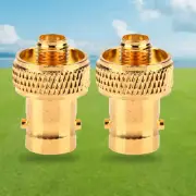 2 PCS BNC Female To SMA Female Convert Adapter Connector Straight