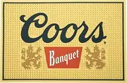 Coors Banquet Bar Mat - 18x12 inches, Non-Slip Rubber Backing, Perfect for Countertop Home Bar Coffee Maker Pet Bowl Compatible