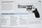 Smith & Wesson 625 Revolver Gun Pistol Picture Out of Print Handgun Spec Sheet