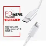 AppleLightning8pin to USB-C(Type-C)PD18W快速充電傳輸線-2米