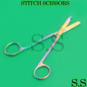 Stitch Scissors 4.5" Multi Rainbow Color Stainless Steel