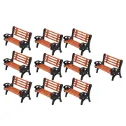 10Pcs Model Train HO N O Scale 1:75 Bench Chair Model Settee Street Park5781