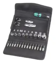 Wera Zyklop SOCKET & DRIVER BIT SET 27Pcs Hex,Hex-Plus,Phillips,PZ,Square & Torx