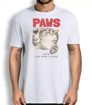 Paws Kitten Meow Parody Funny T-shirt Cat Funny T-shirt