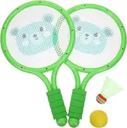 GALPADA Badminton Racket Lightweight Cartoon Design for for Ages Includes Rackets and Balls for Parent Interaction and Beginners