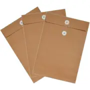 100pcs Kraft Paper File Bag Thickened Office Document Storage Envelope Durable